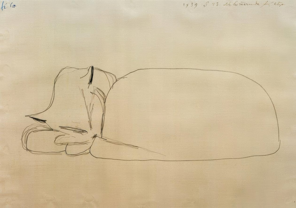 Slapende Kat door Paul Klee
