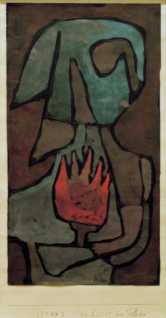 Zij bewaakt de Vlam door Paul Klee