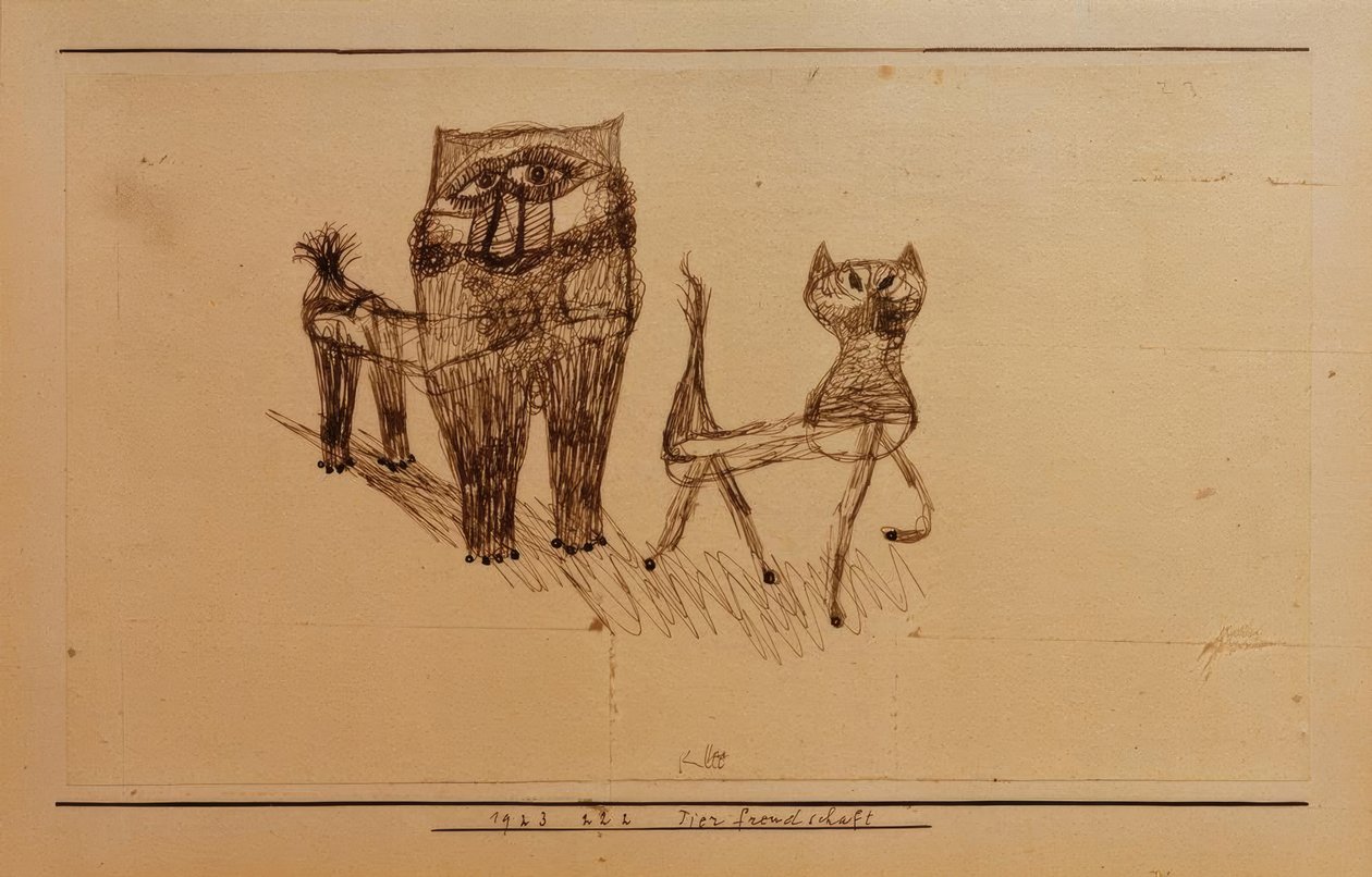 Dierenvriendschap door Paul Klee