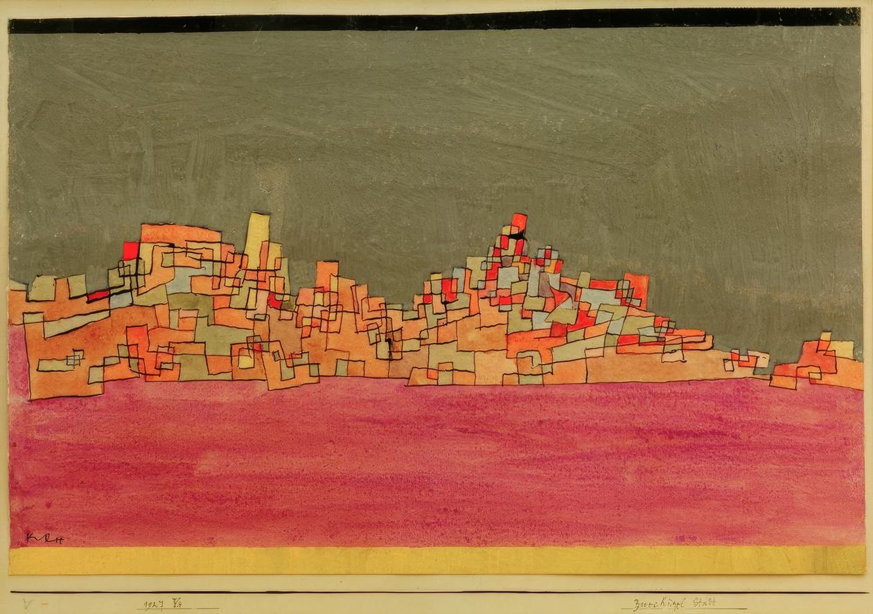 Tweeheuvelstad door Paul Klee
