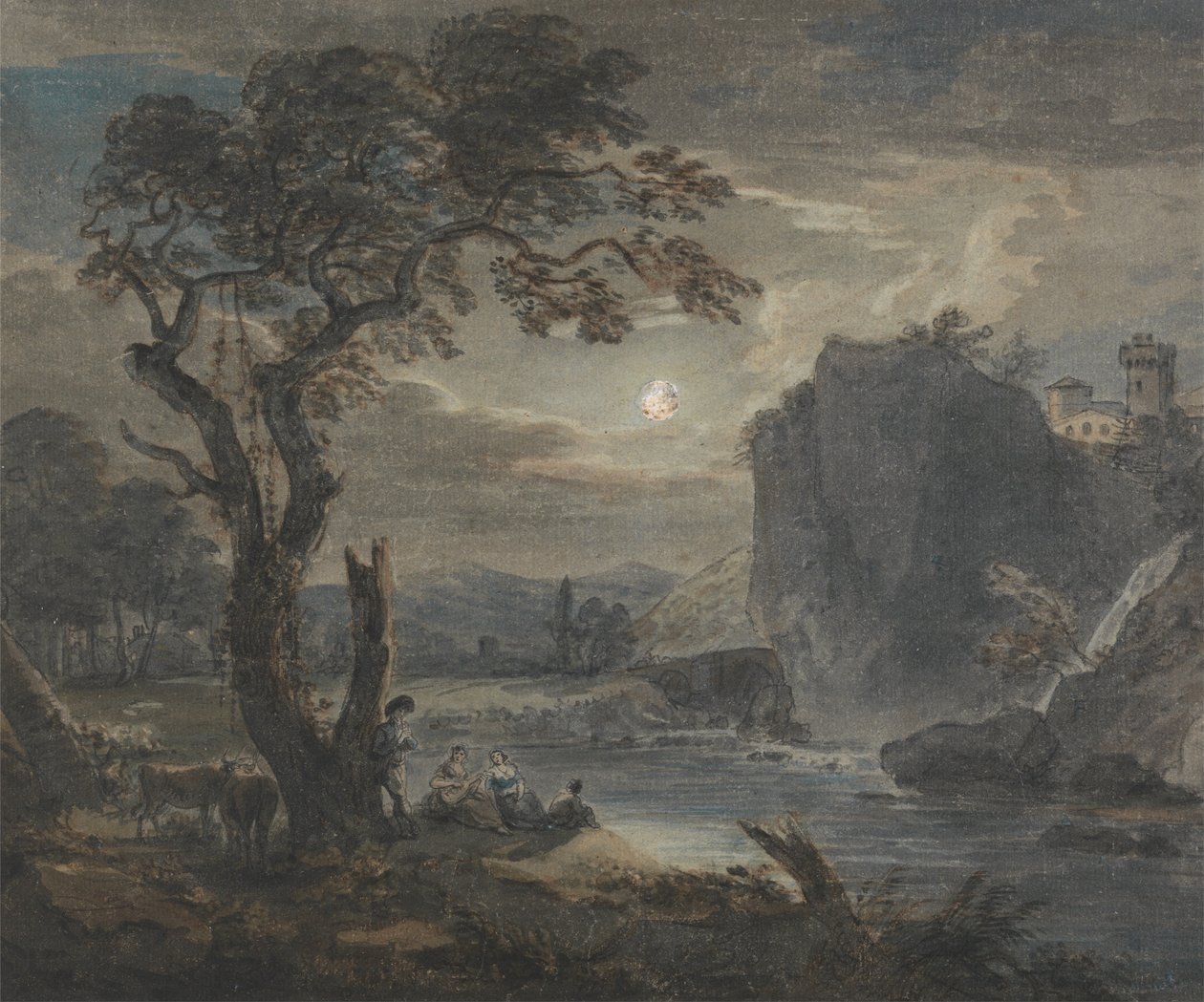 Muziek bij Maanlicht door Paul Sandby