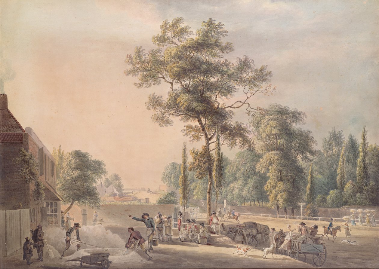 The Old Swan, Bayswater door Paul Sandby