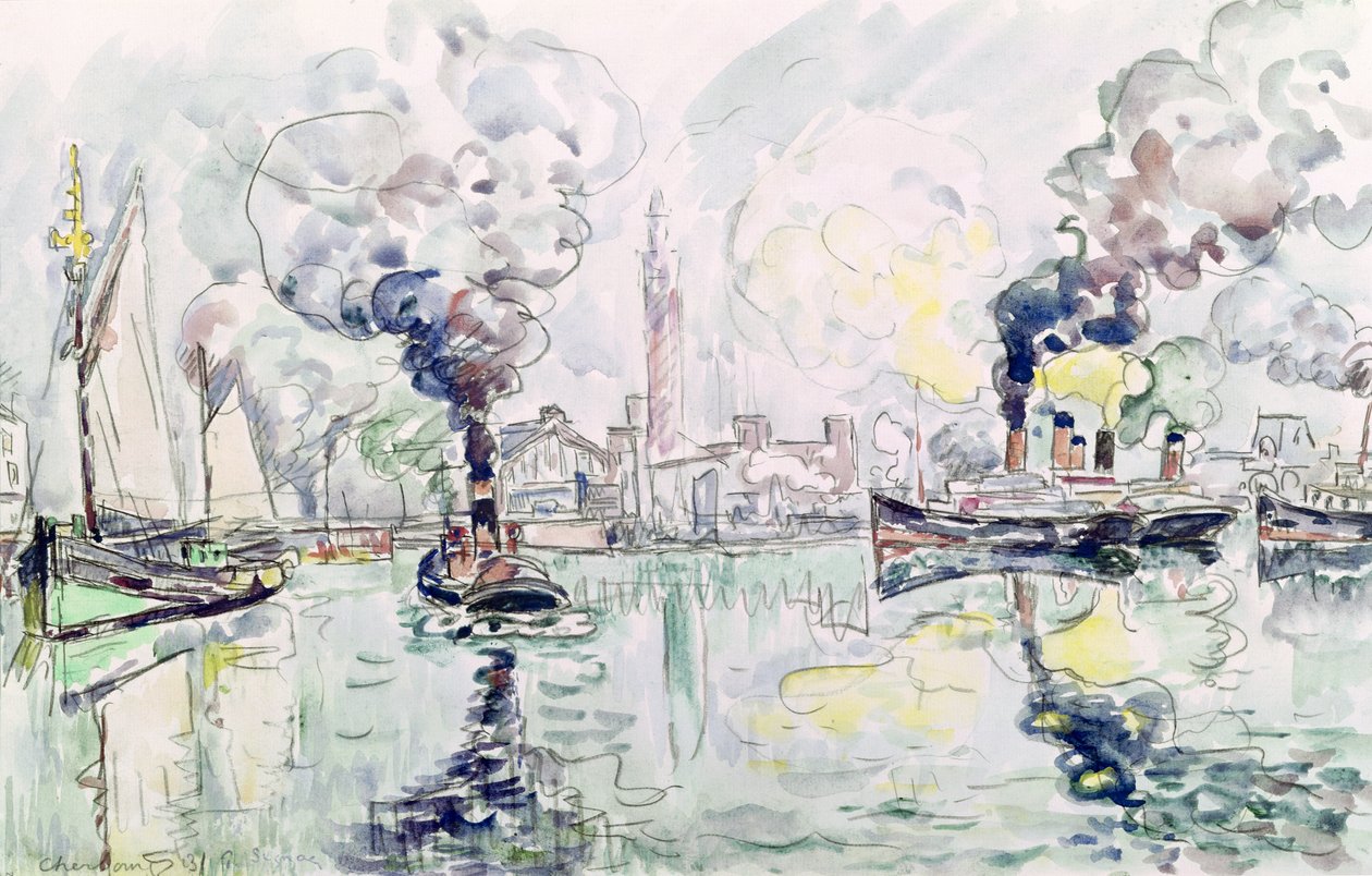 Cherbourg, 1931 door Paul Signac
