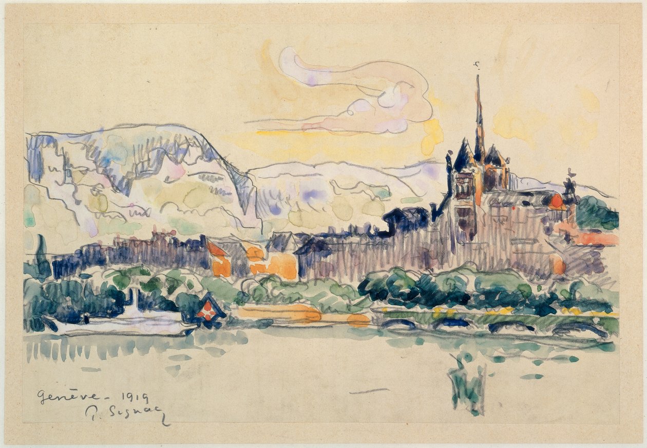 Genève, 1919 door Paul Signac