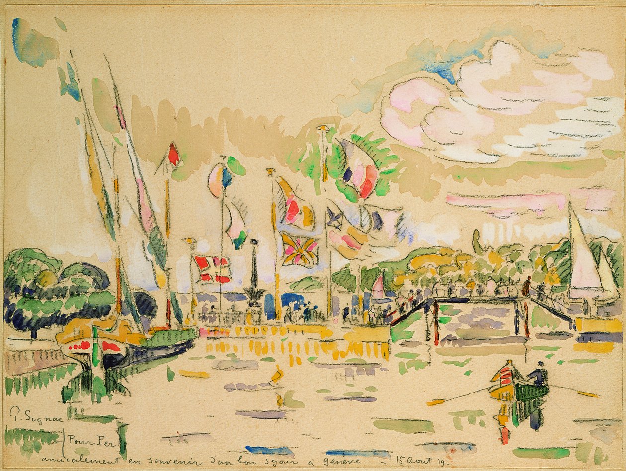 Genève, ca. 1919 door Paul Signac
