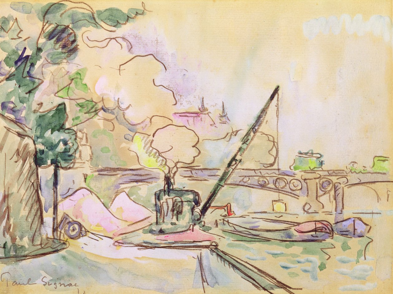 Pont du Louvre, 1928 door Paul Signac