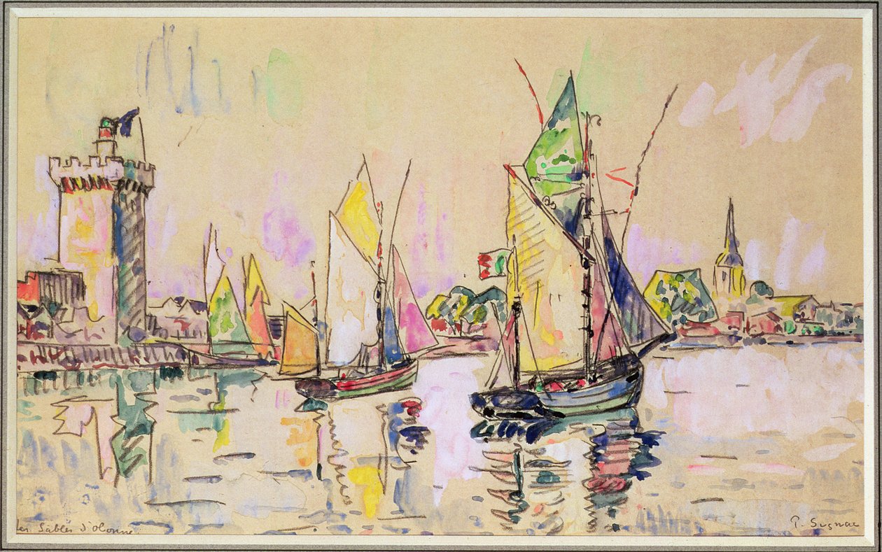 Zeilboten bij Les Sables-d