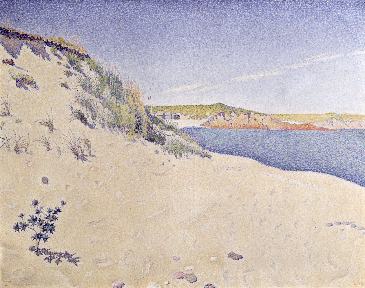 Zanderige Kust, 1890 door Paul Signac