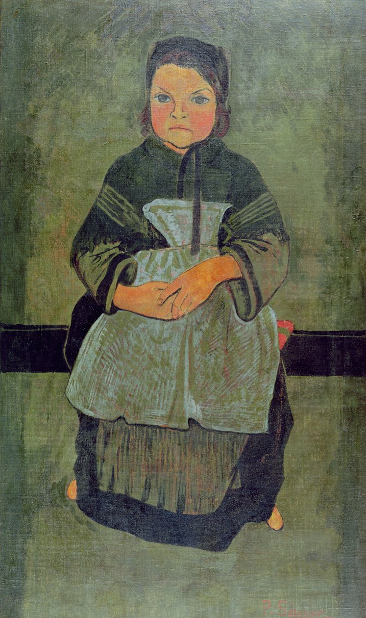 Zittend Bretons Kind, 1895 door Paul Sérusier