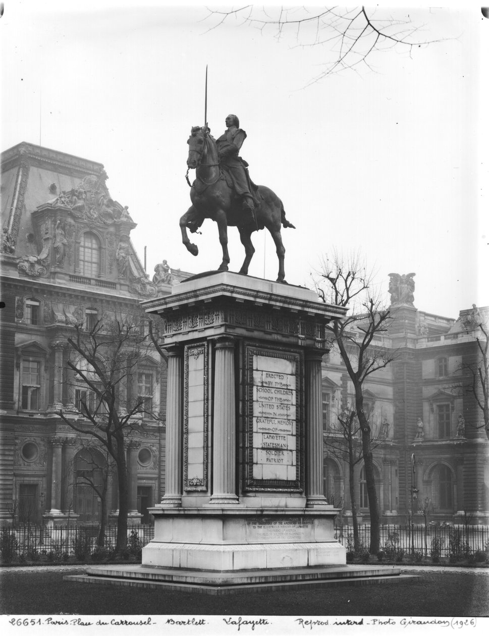 Monument gewijd aan Generaal Lafayette (1757-1834) 1899-1907 door Paul Wayland Bartlett