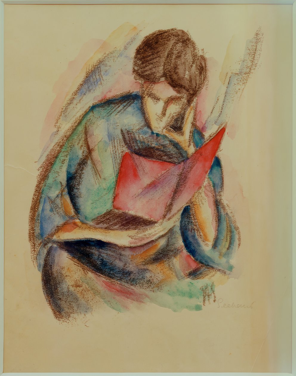 Lezende vrouw door Paul Adolf Seehaus