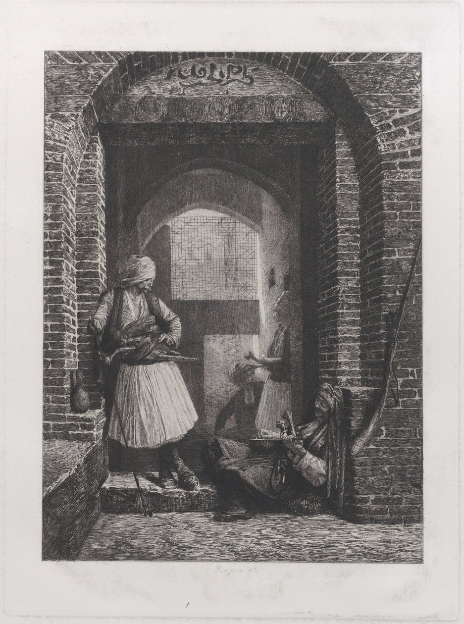 Arnaut Wachthuis in Caïro, 1868 door Paul Adolphe Rajon