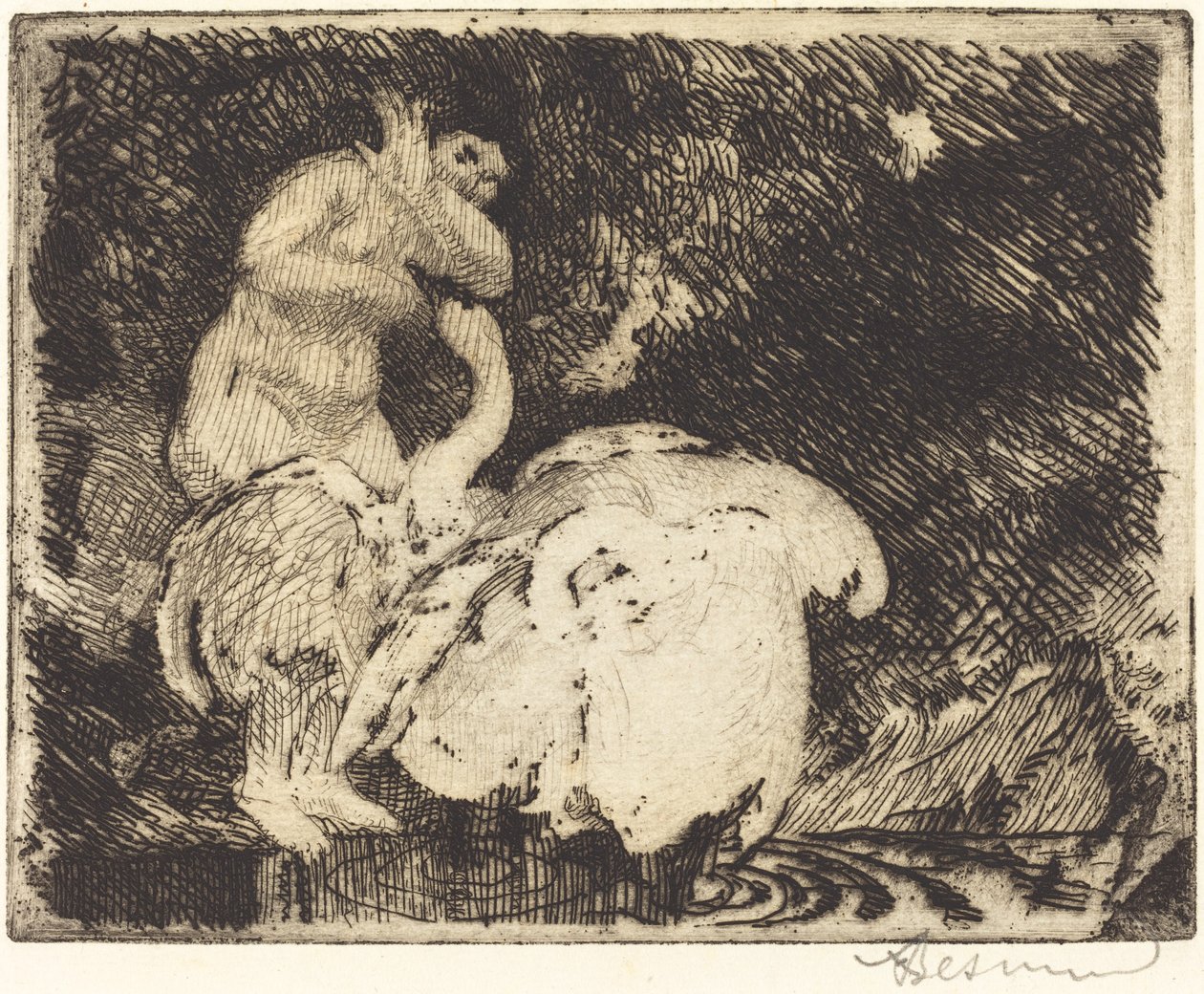 Leda badend, 1913 door Paul Albert Besnard