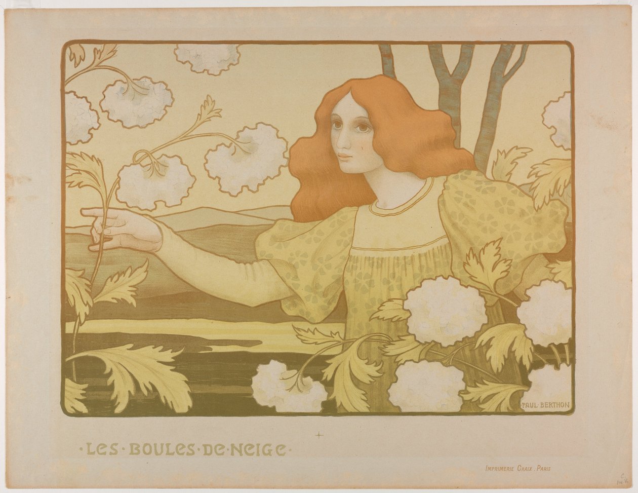 Sneeuwballen, ca. 1900 door Paul Berthon