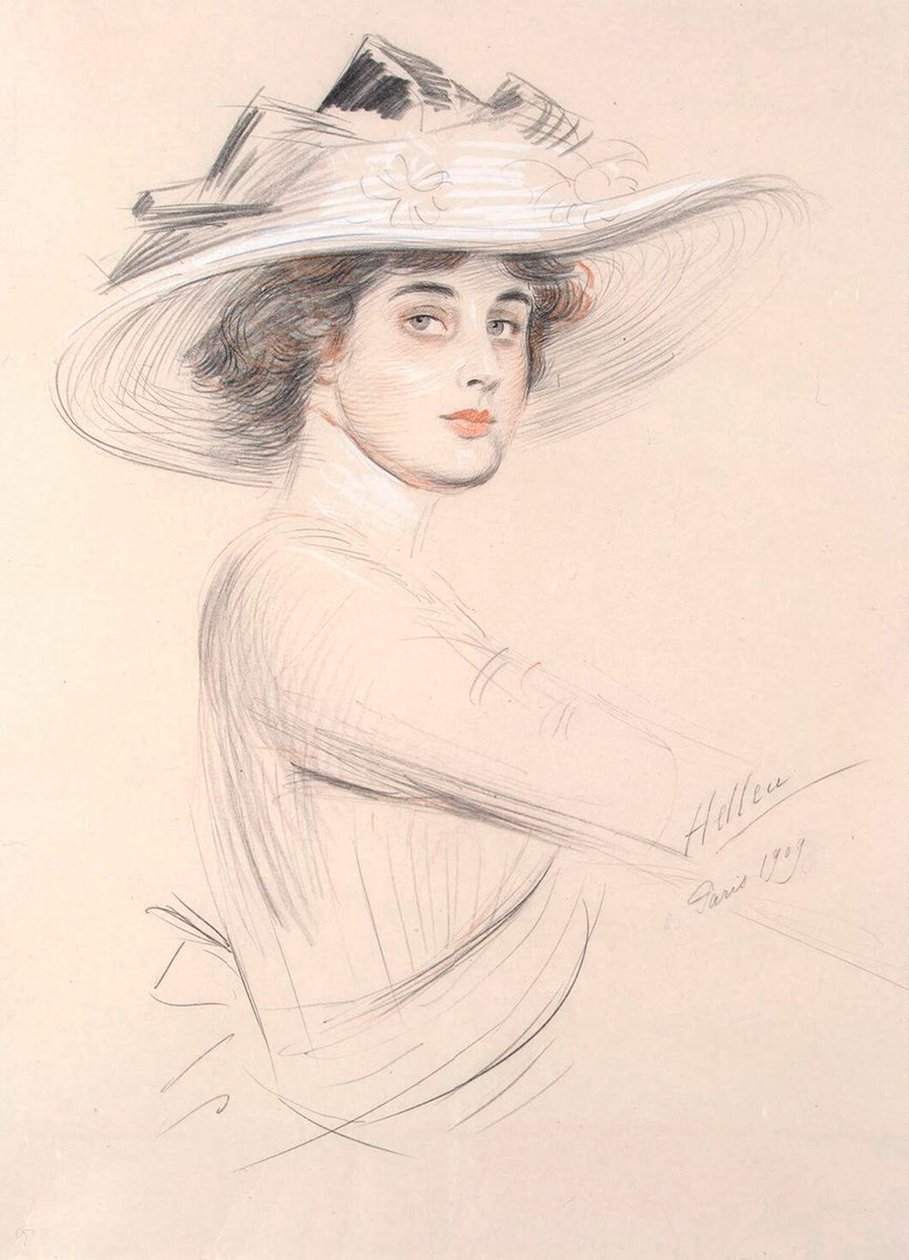 Portret van een vrouw, 1909 door Paul Cesar Helleu