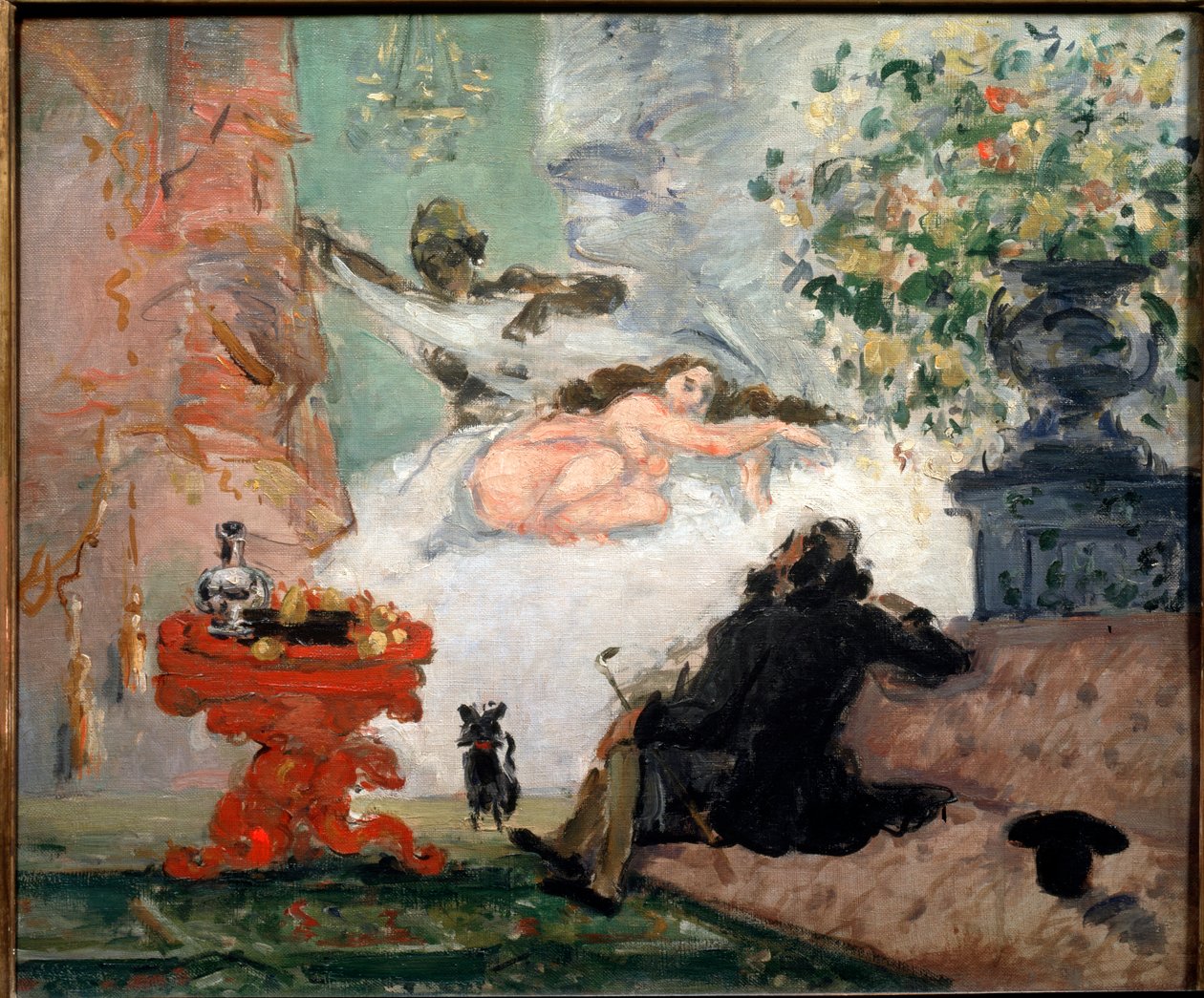 Een moderne Olympia (olie op doek) door Paul Cézanne