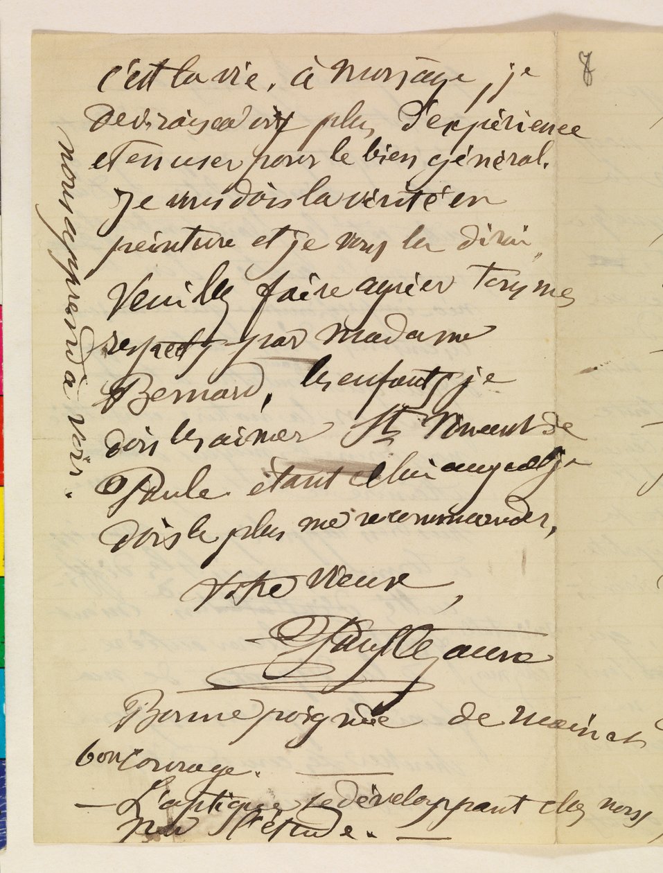 Handgeschreven brief (pen en inkt op papier) door Paul Cézanne