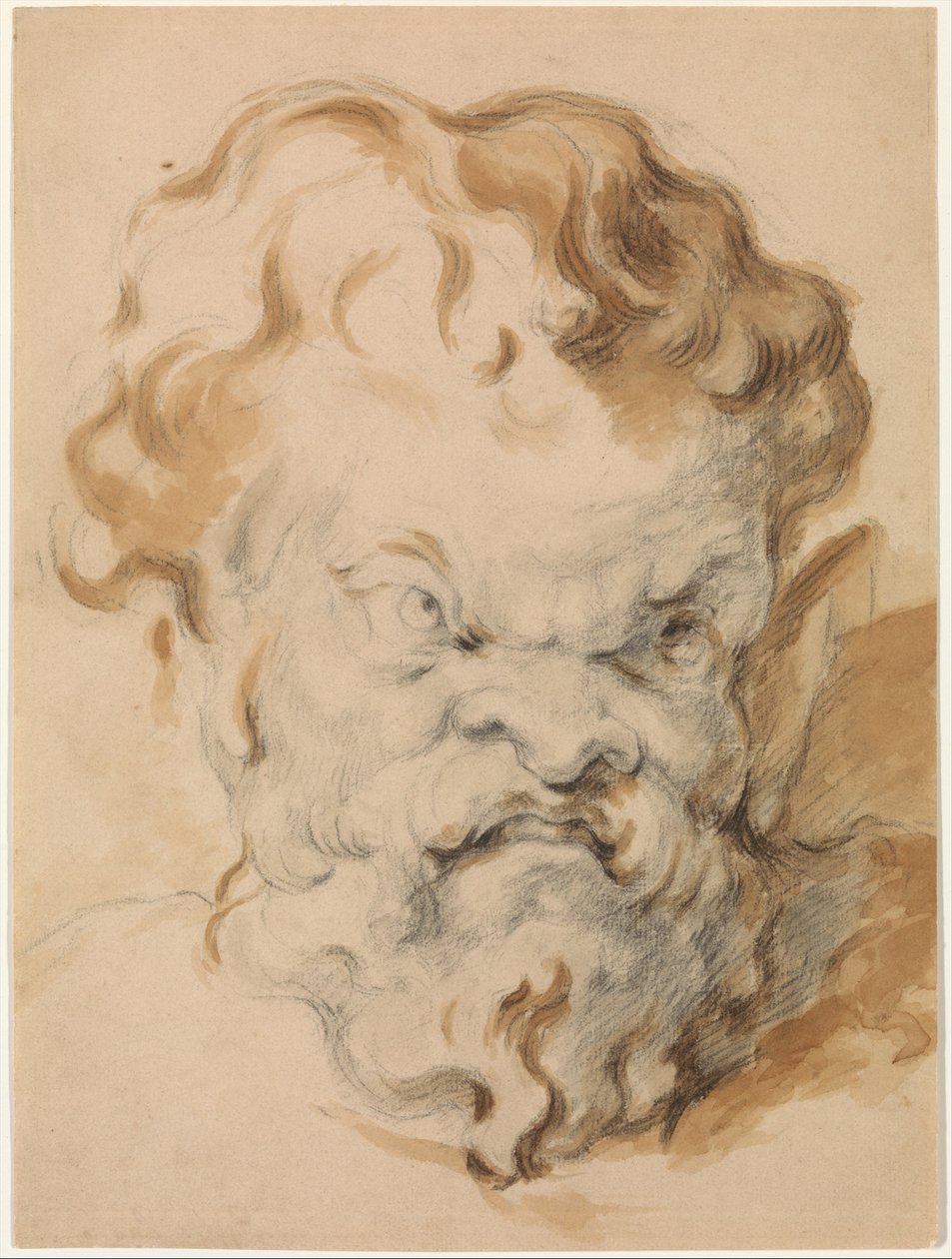 Hoofd van Silenus door Paul Cézanne