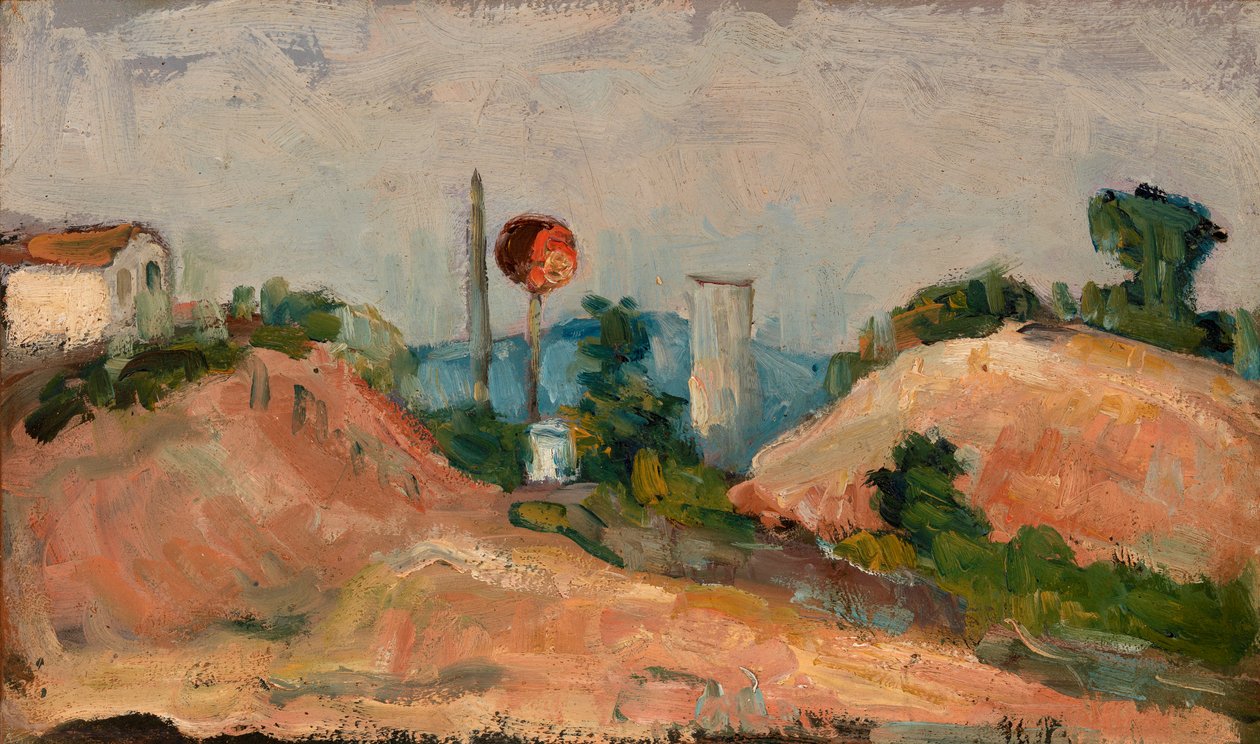 Spoorweginsnijding door Paul Cézanne