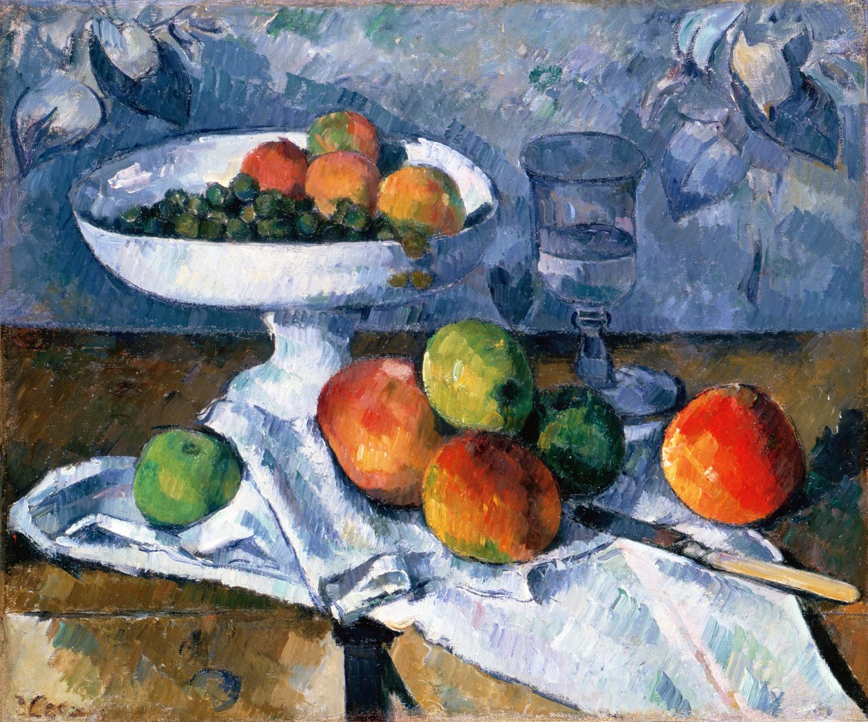 Stilleven met Fruitschaal door Paul Cézanne