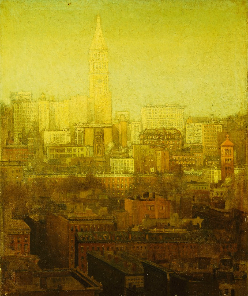 Stadsgezicht van New York door Paul Cornoyer
