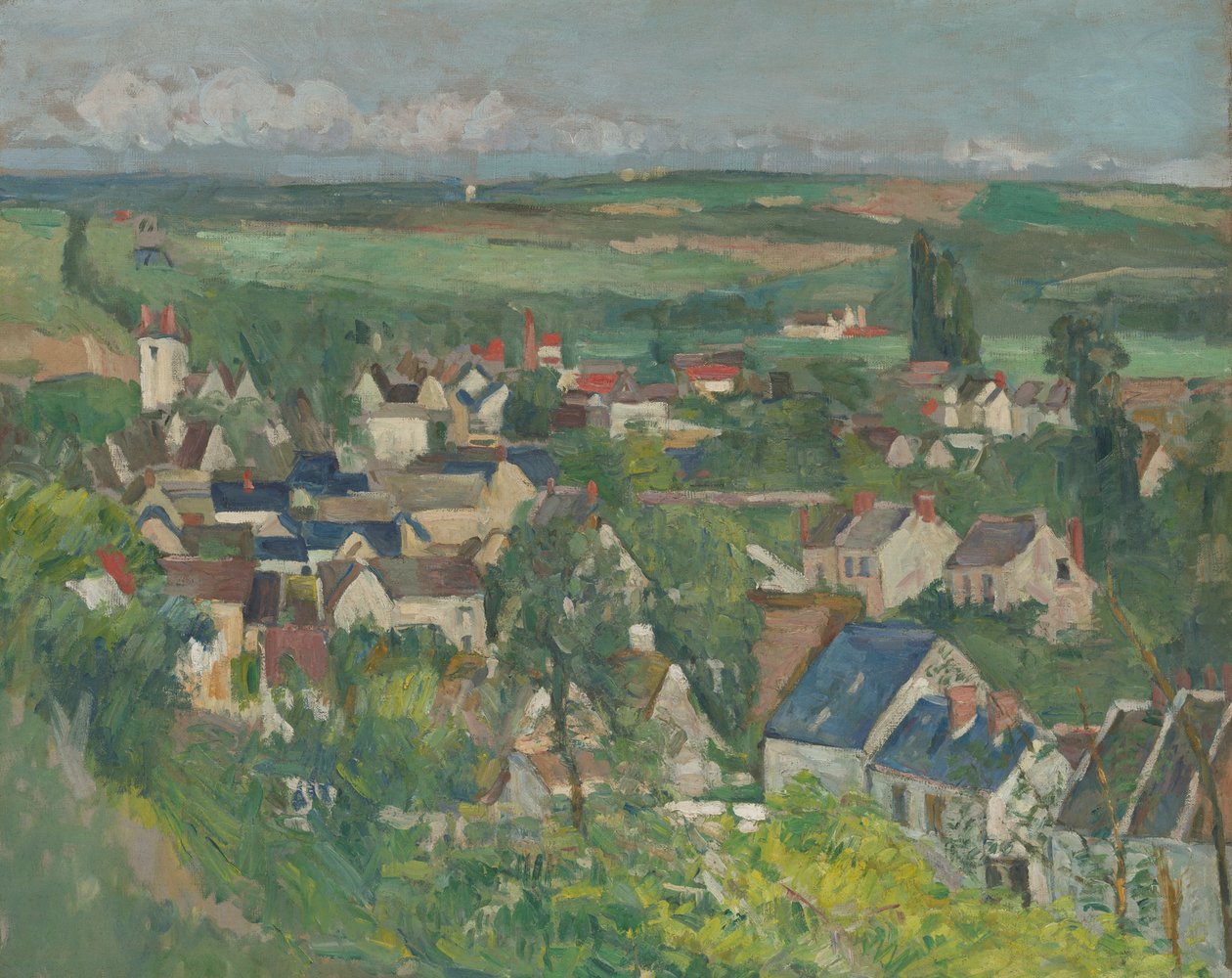 Auvers, Panoramisch uitzicht door Paul Cézanne