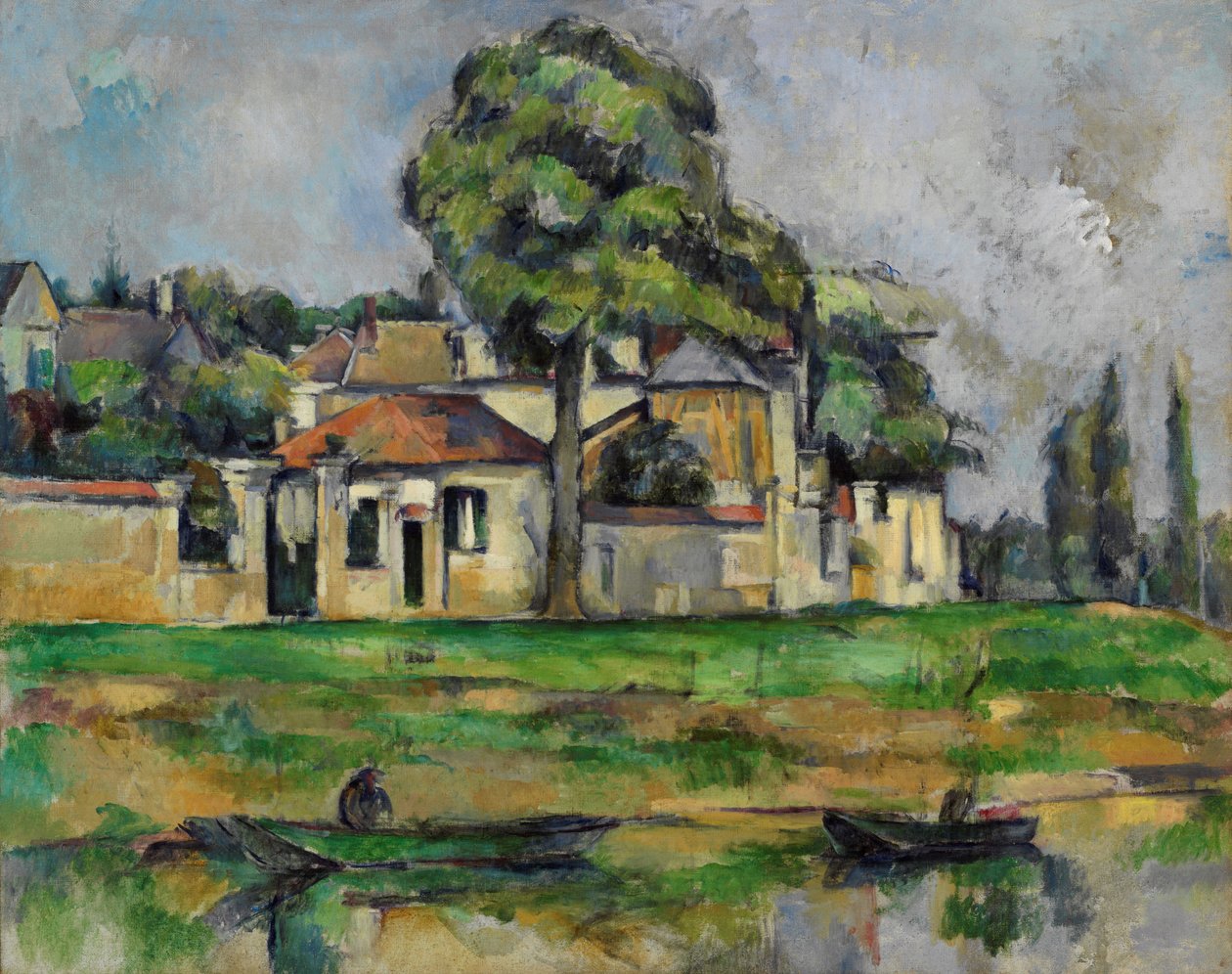 Oevers van de Marne, c. 1888 door Paul Cézanne
