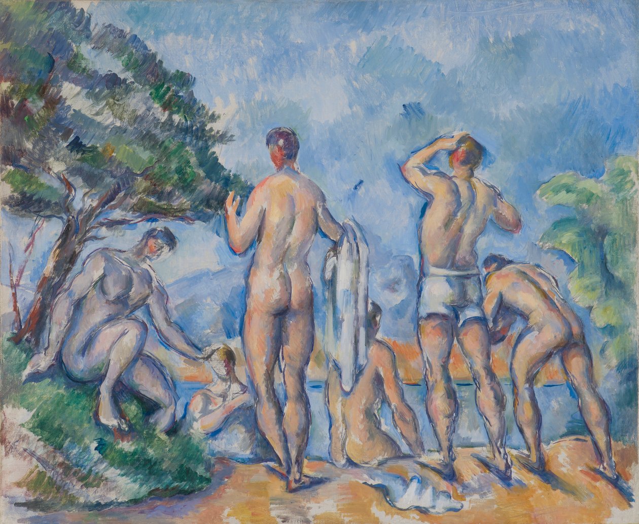 Baden door Paul Cézanne