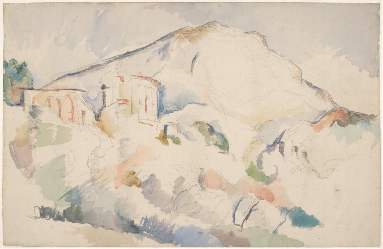 Château Noir en Mont Sainte-Victoire, c. 1890-1895 door Paul Cézanne