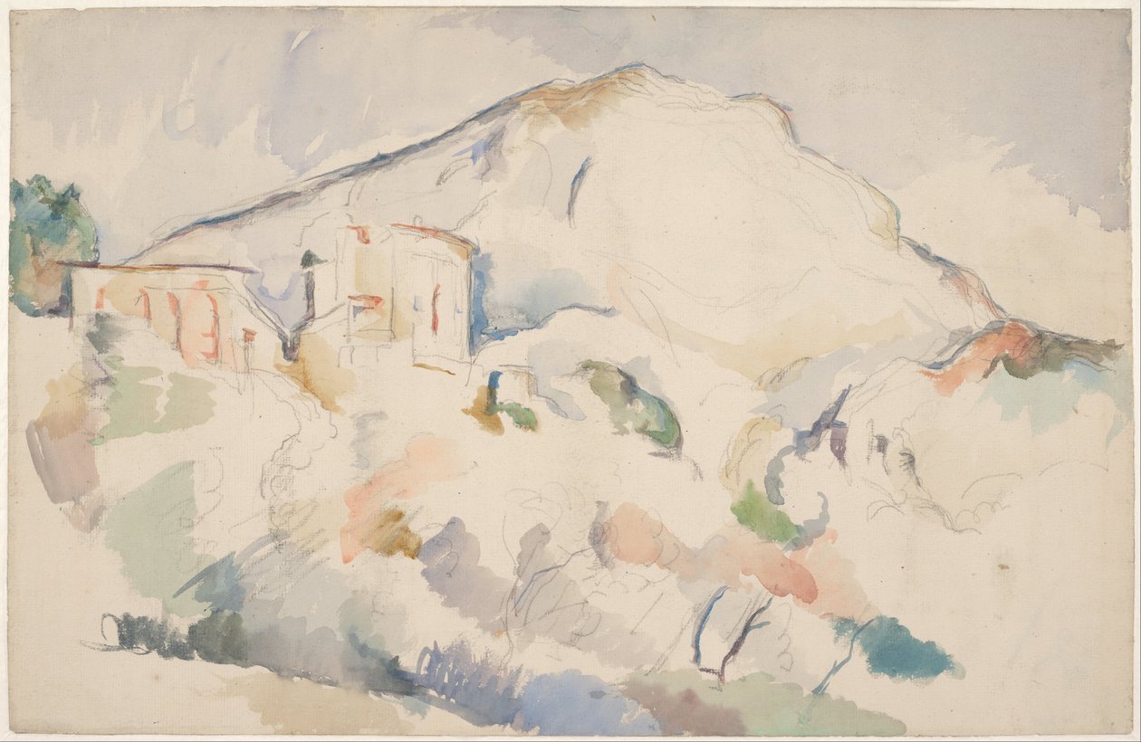 Château Noir en Mont Sainte-Victoire, ca. 1890-1895 door Paul Cézanne