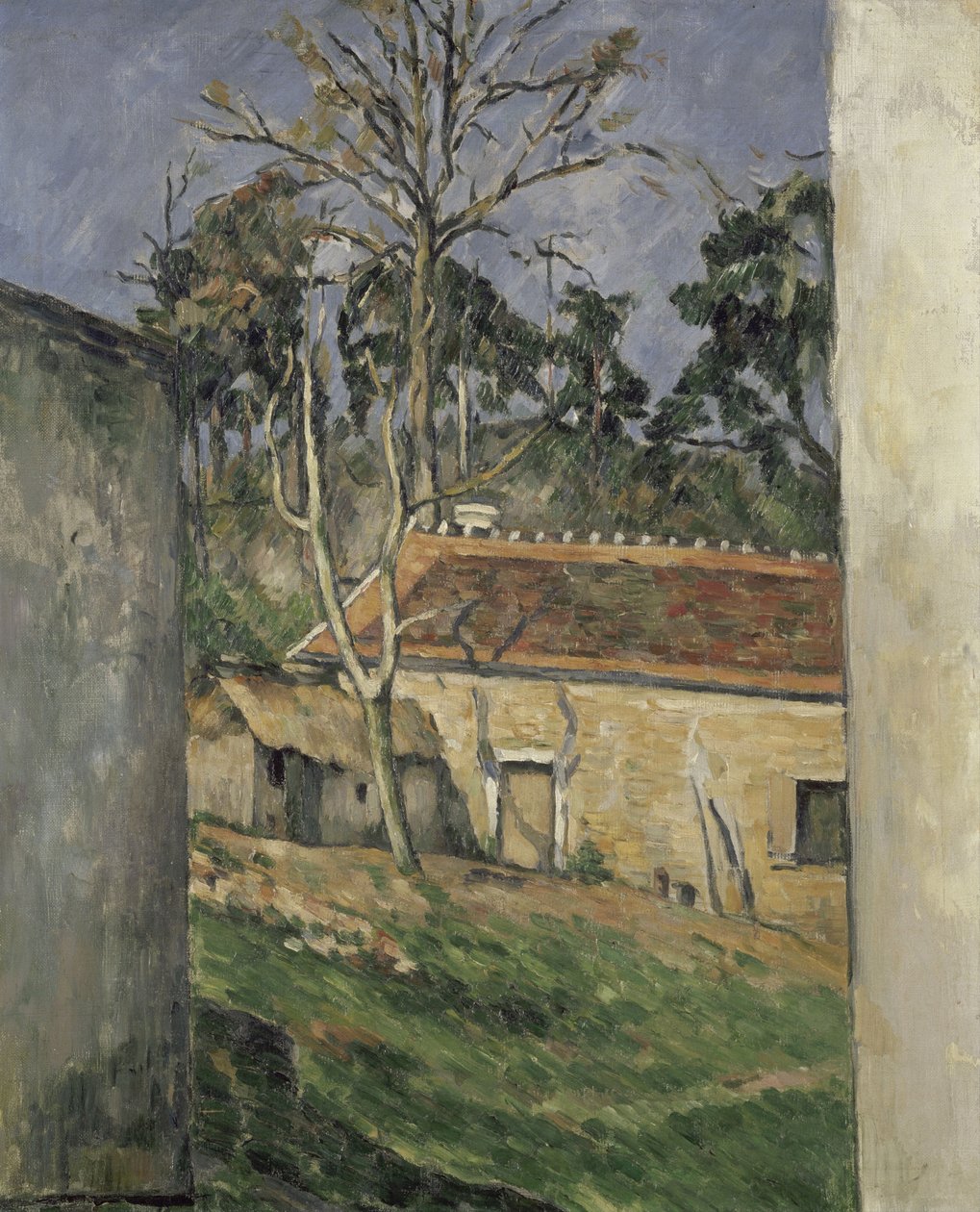 Boerenerf, 1879 door Paul Cézanne