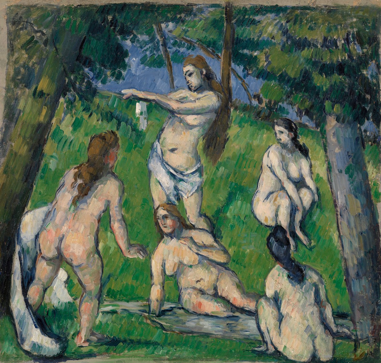 Vijf baders door Paul Cézanne