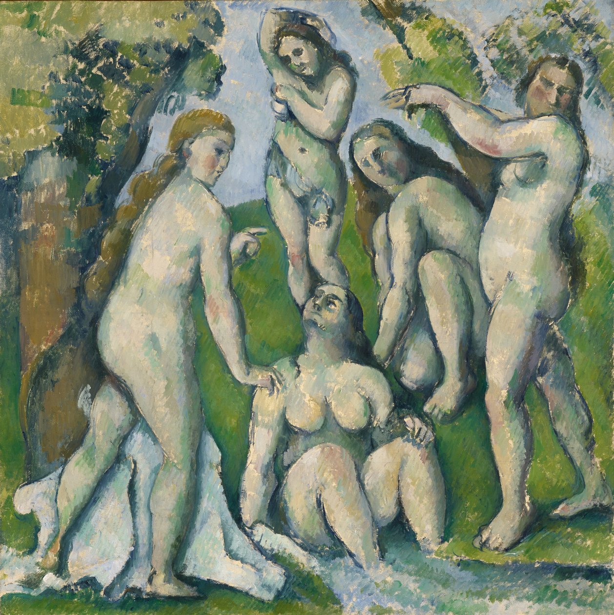 Vijf Baders door Paul Cézanne