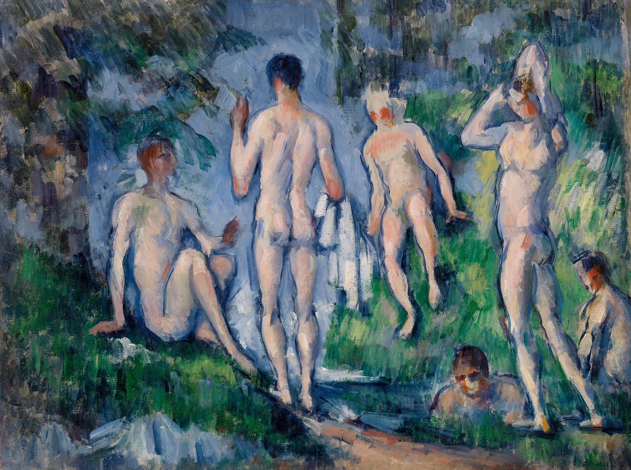 Groep baders door Paul Cézanne