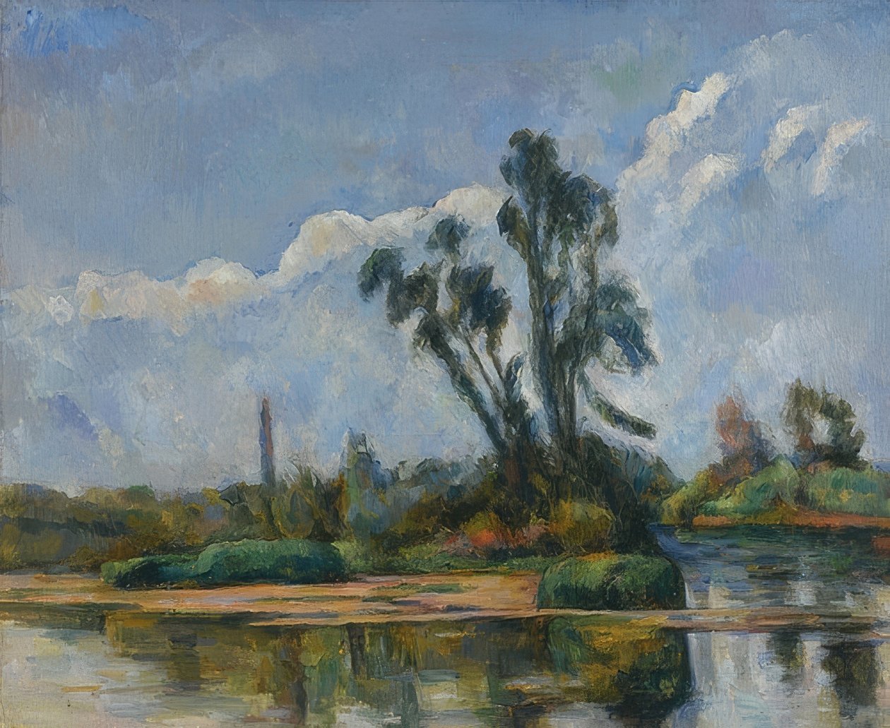 De rivier. Rond 1881 door Paul Cézanne