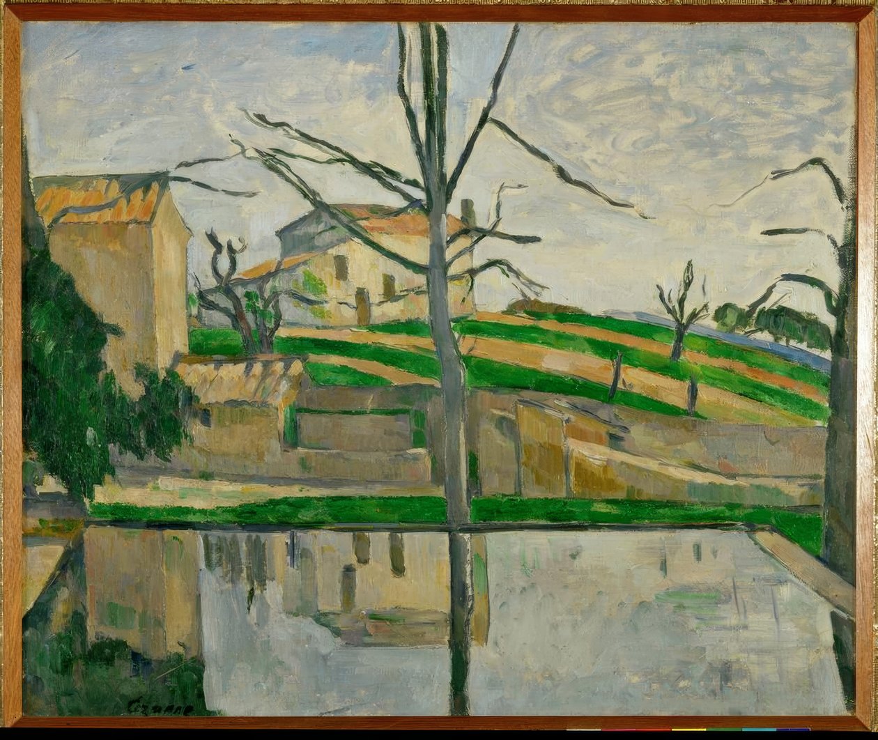 Het Bassin van Jas de Bouffan door Paul Cézanne
