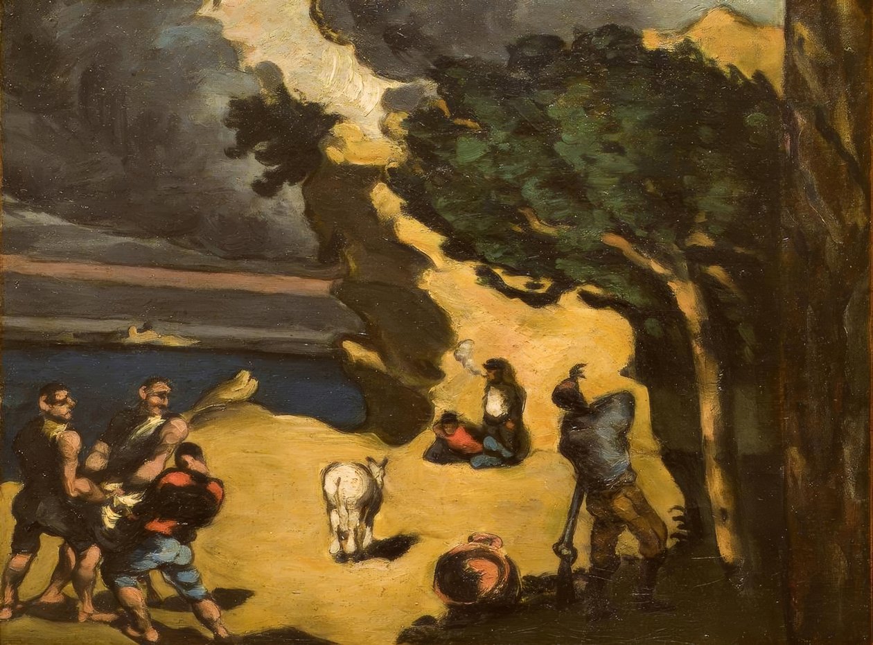 De ezeldieven door Paul Cézanne