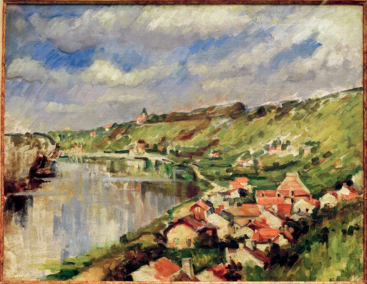 Landschap aan de oever van de Oise door Paul Cézanne