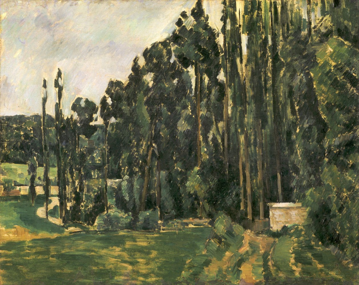 Populieren, 1879-1880 door Paul Cézanne