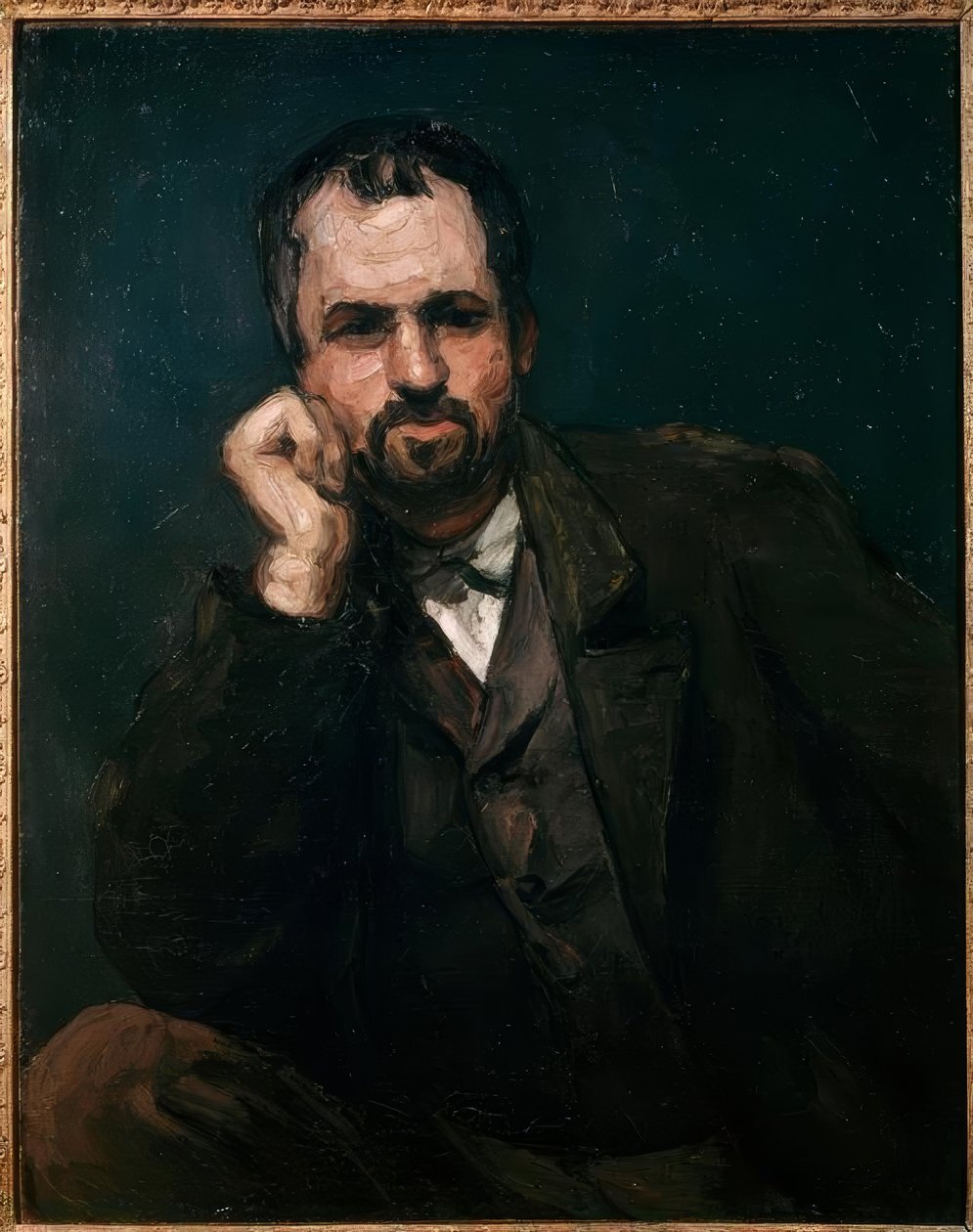 Portret van een man door Paul Cézanne