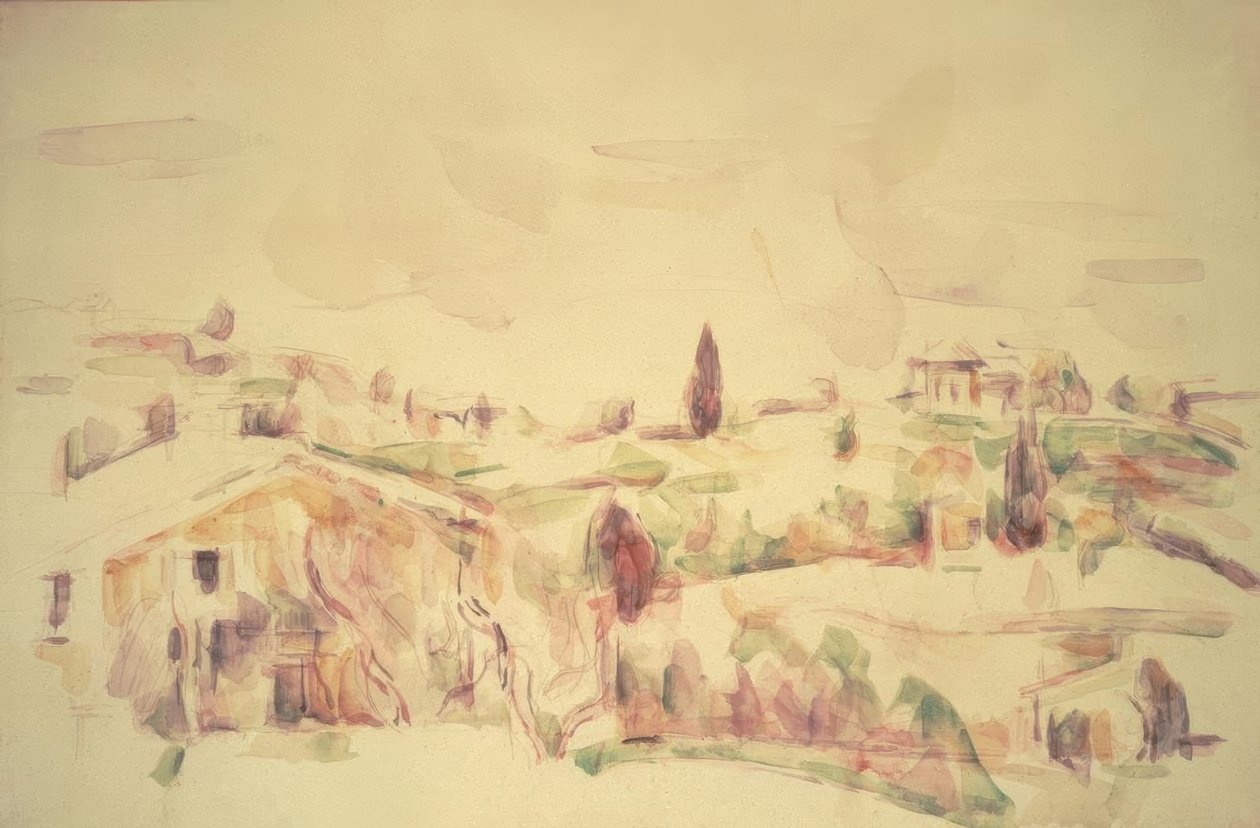 Provençaals landschap door Paul Cézanne