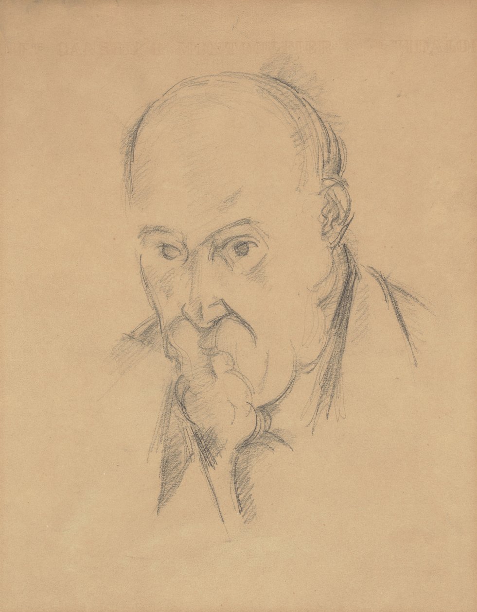 Zelfportret [recto] door Paul Cézanne