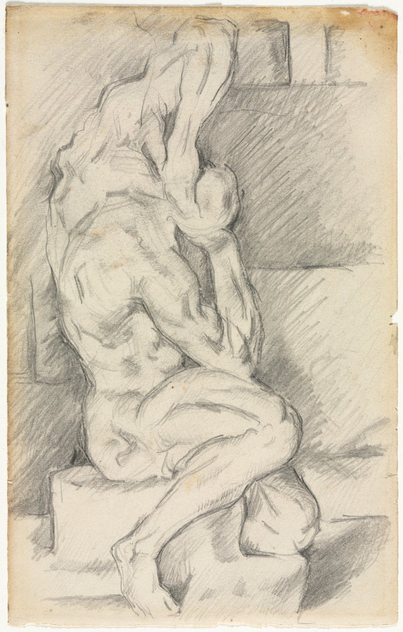 Schets van Anatomische Sculptuur (recto) door Paul Cézanne