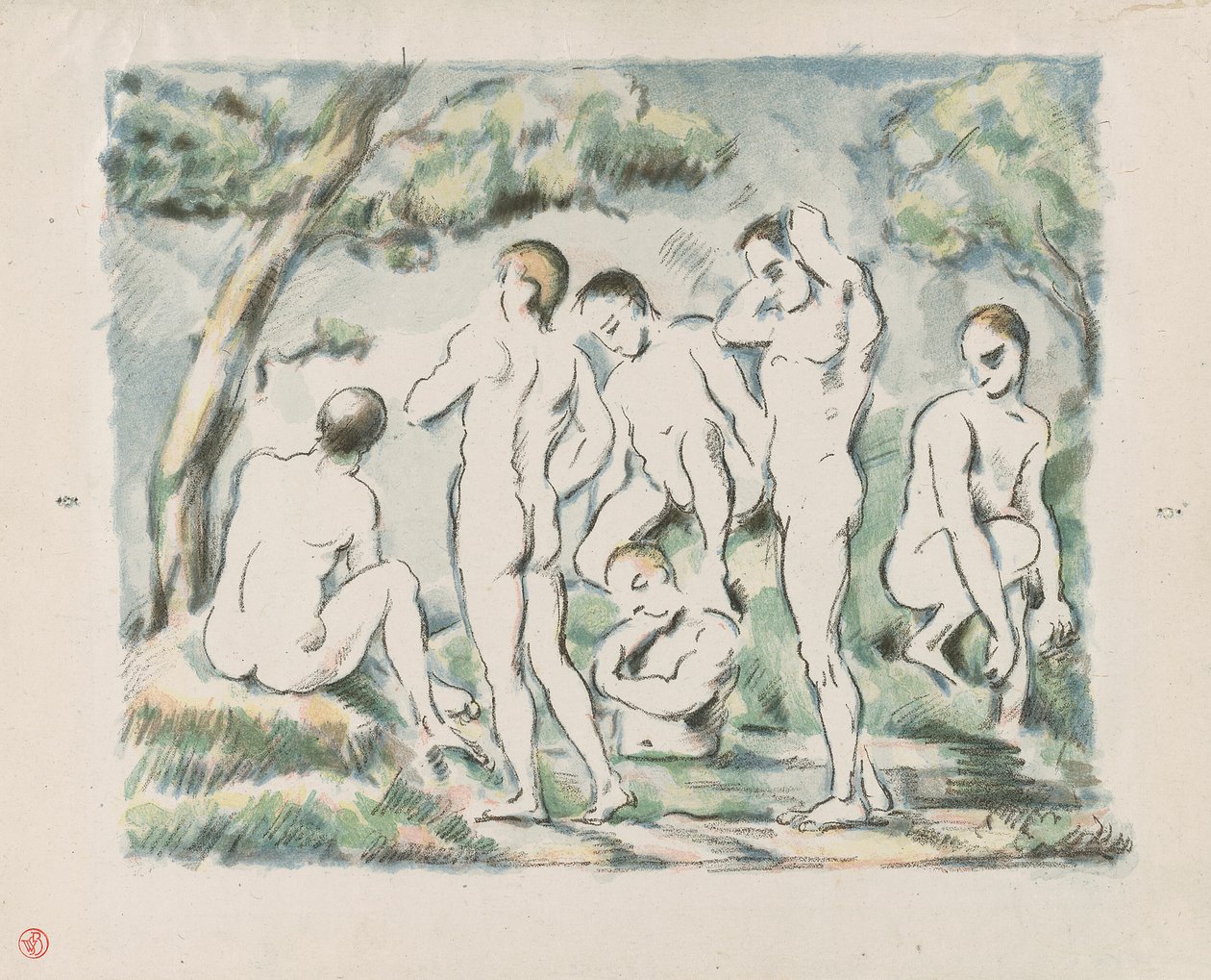 Kleine Baders door Paul Cézanne