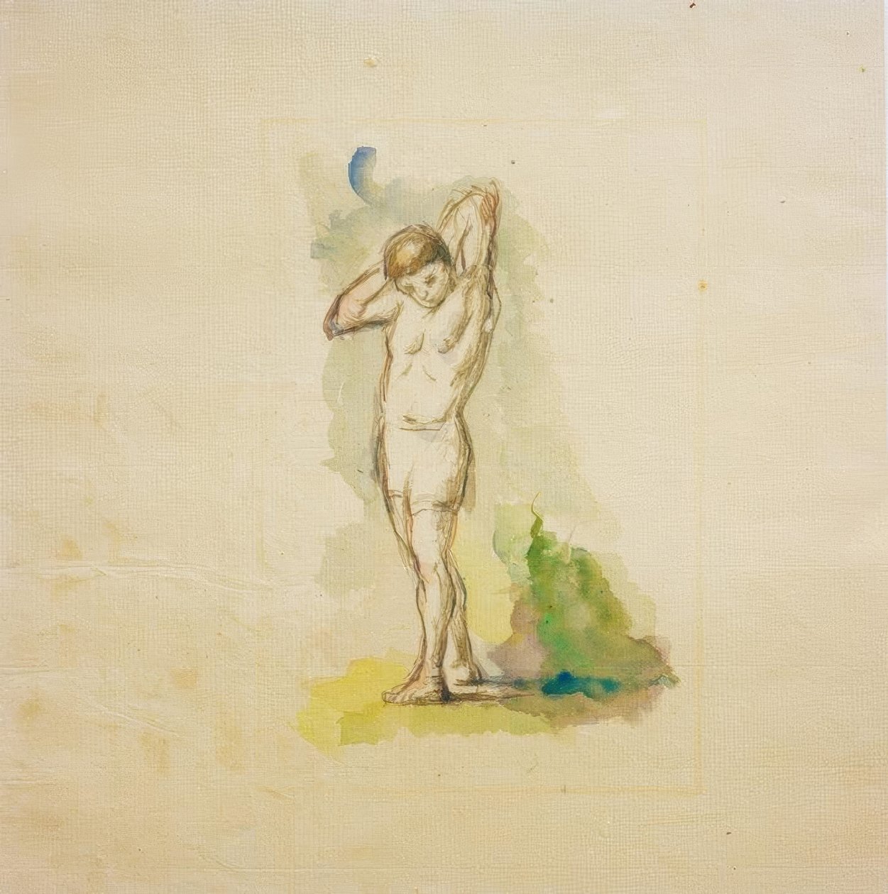 Staande Badende met Armen in de Nek door Paul Cézanne