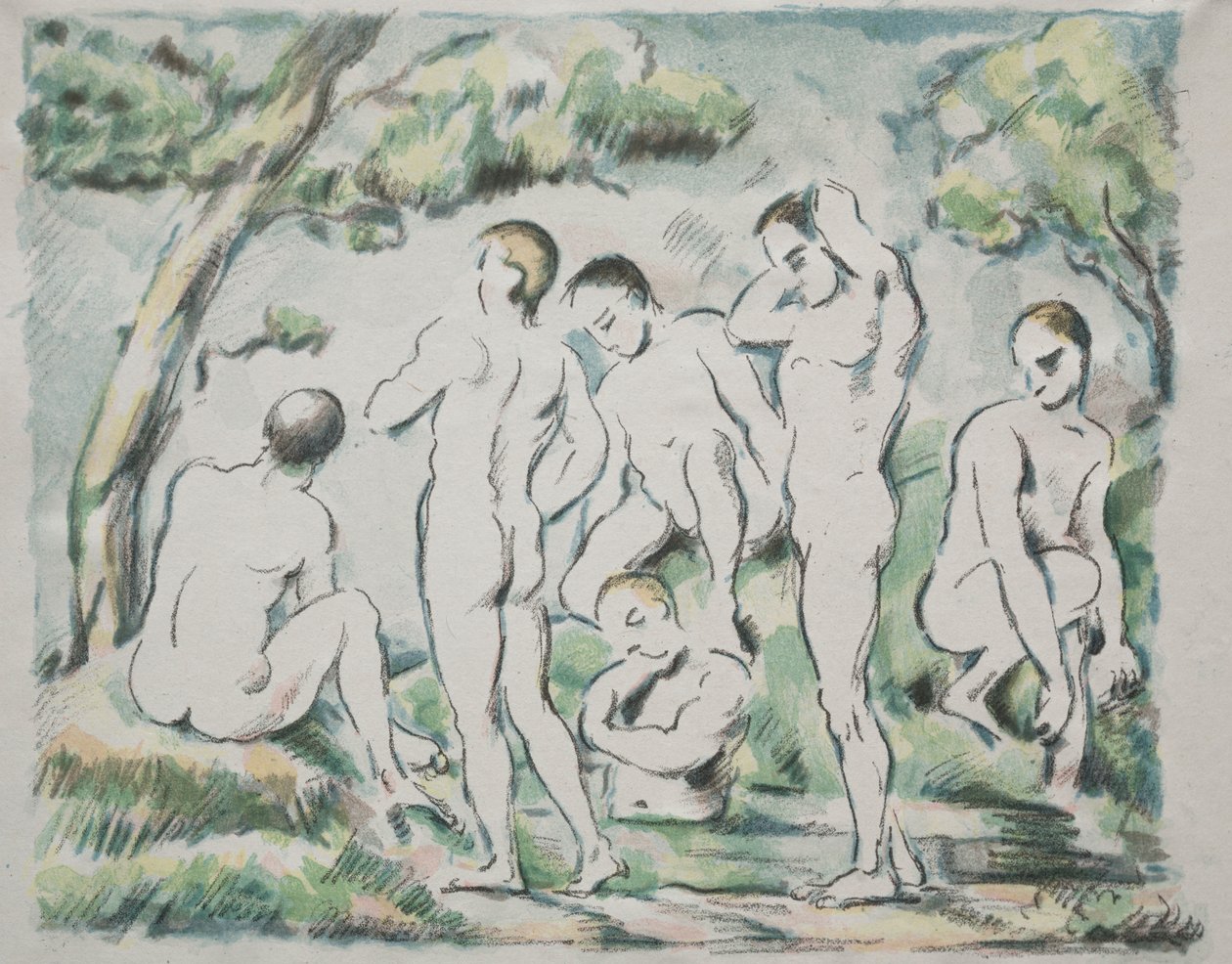 De Baders door Paul Cézanne