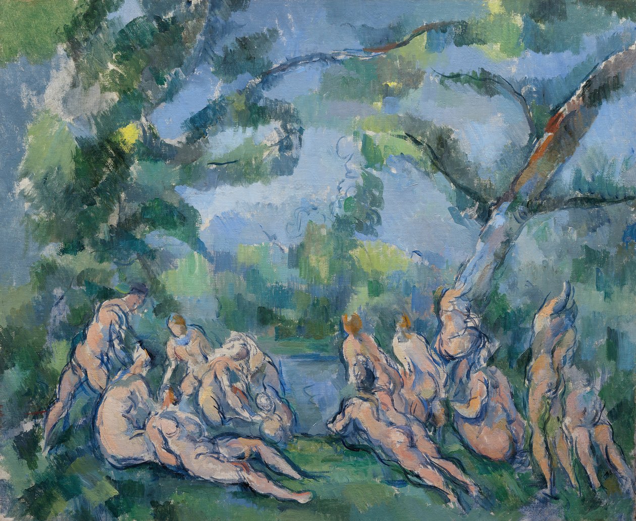 De Baadsters, 1899-1904 door Paul Cézanne