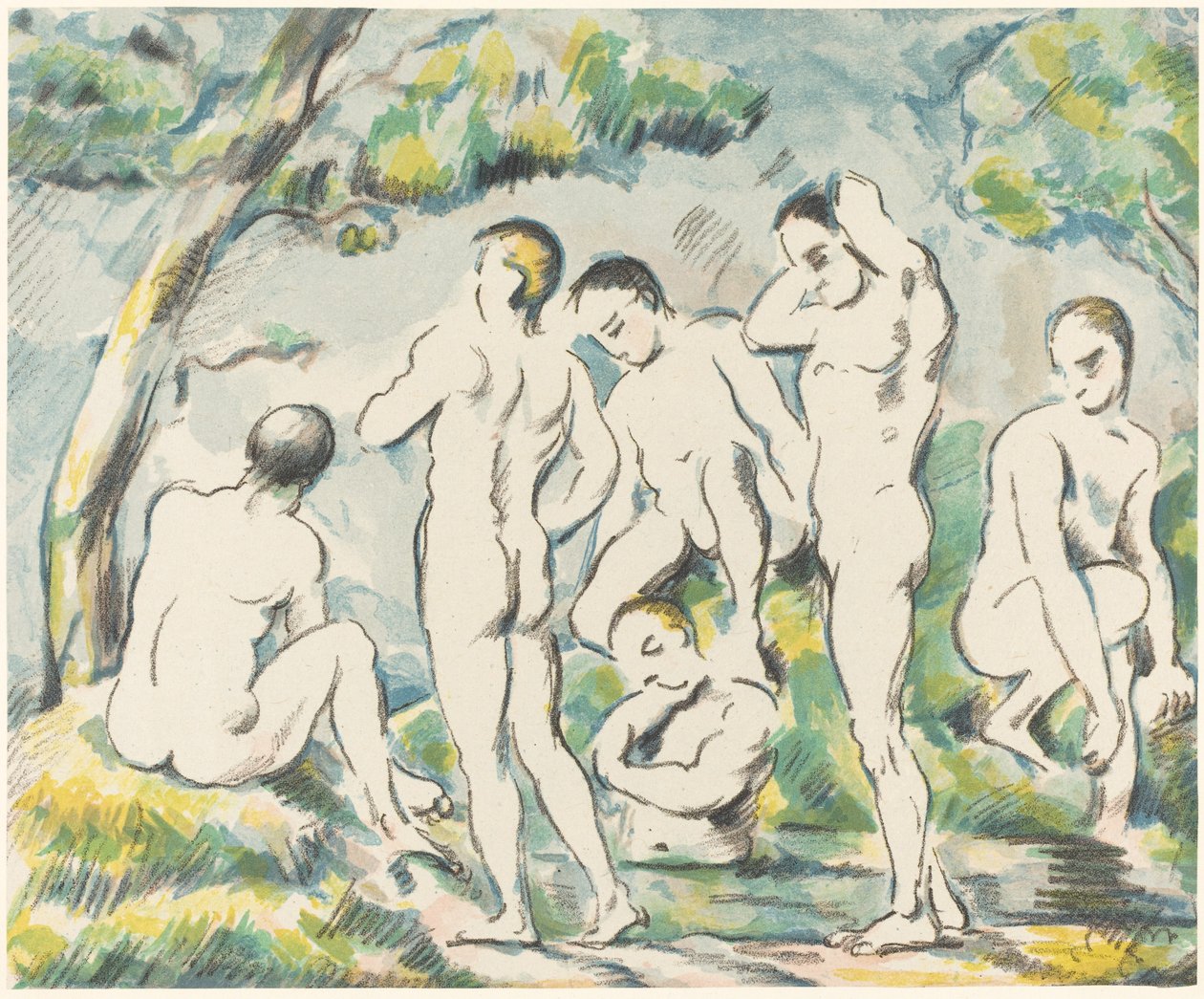 De Baders Kleine Plaat, 1897 door Paul Cézanne