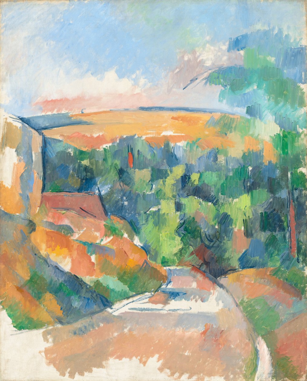 De Bocht in de Weg door Paul Cézanne