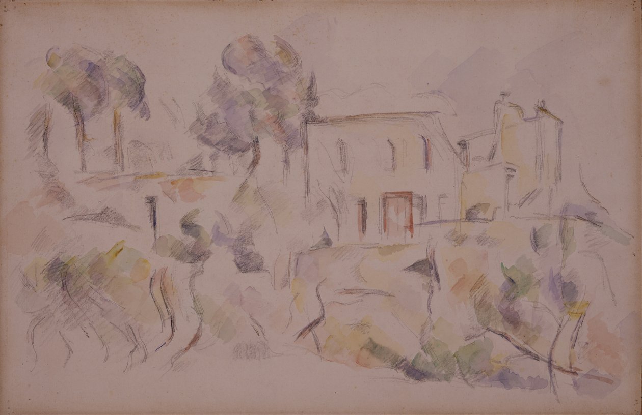 Het koetshuis door Paul Cézanne